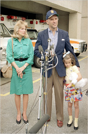 Joseph R. Biden Jr. in 1988, after he had emergency surgery for an aneurysm in an artery in his brain.