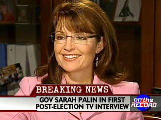 Palin does interview with Greta at Fox News