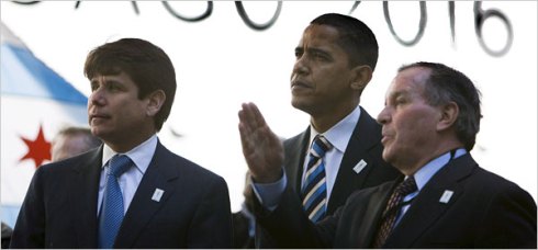 Senator Barack Obama was joined by Gov. Rod R. Blagojevich, left, and Mayor Richard M. Daley in Chicago in April 2007.